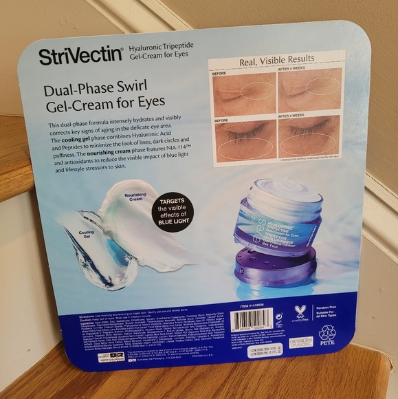 NEW Strivectin 2 Jars of Hyaluronic Tripeptide Gel Cream for Eyes - Picture 3 of 4